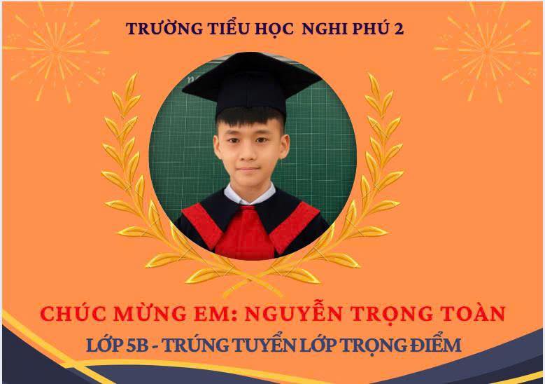 TỰ HÀO HỌC SINH TRƯỜNG TIỂU HỌC NGHI PHÚ 2 ĐẬU VÀO TRƯỜNG THSC ĐẶNG THAI MAI