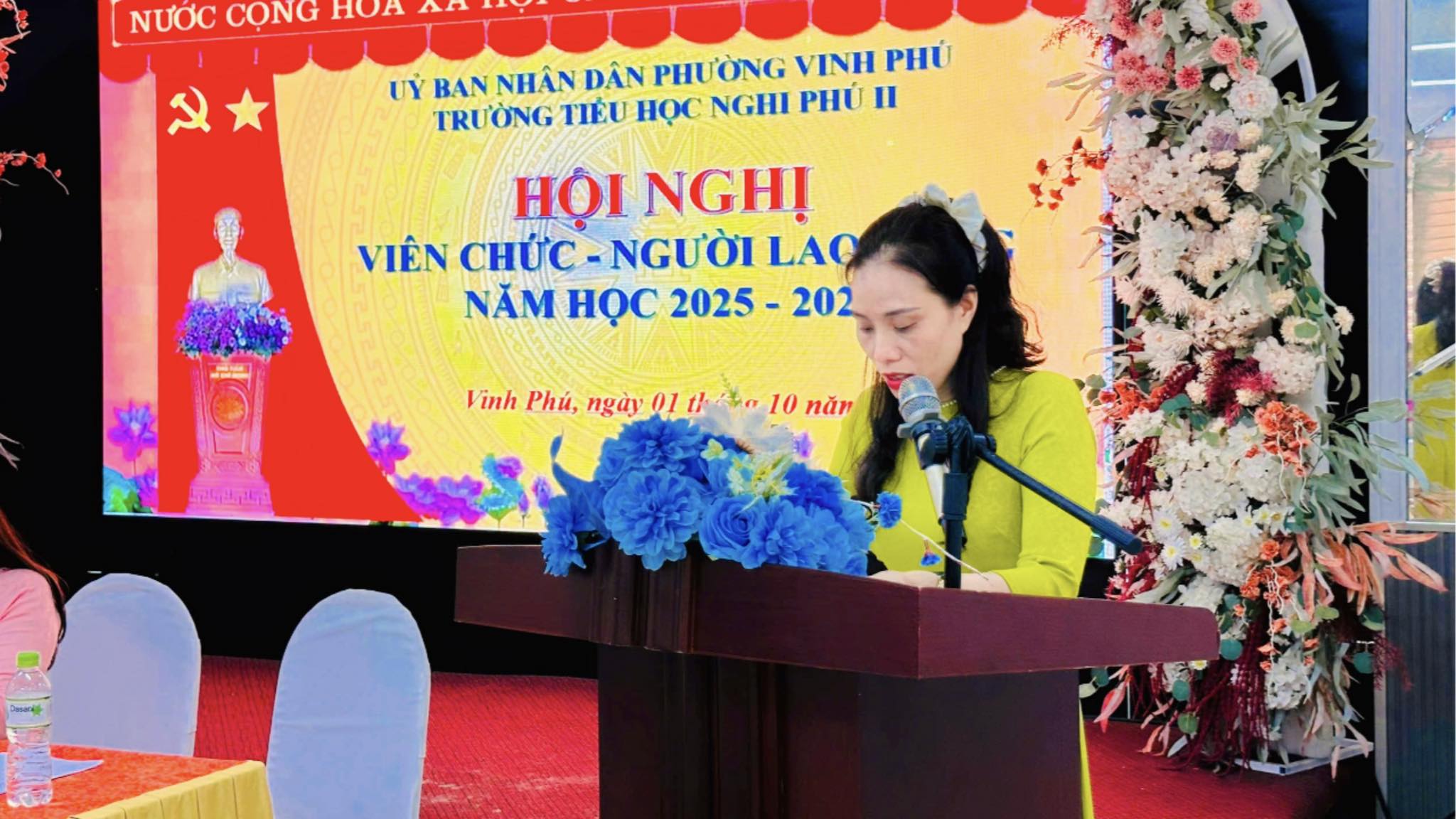 TRƯỜNG TIỂU HỌC NGHI PHÚ 2 TỔ CHỨC THÀNH CÔNG HỘI NGHỊ VIÊN CHỨC, NGƯỜI LAO ĐỘNG NĂM HỌC 2025 - 2026
