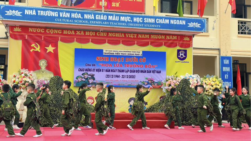 🎊TIẾT SINH HOẠT DƯỚI CỜ CHỦ ĐỀ “HOA LỬA TRUÔNG BỒN” KỶ NIỆM 81 NĂM NGÀY THÀNH LẬP QUÂN ĐỘI NHÂN DÂN VIỆT NAM (22/12/1944 – 22/12/2025) 🎊