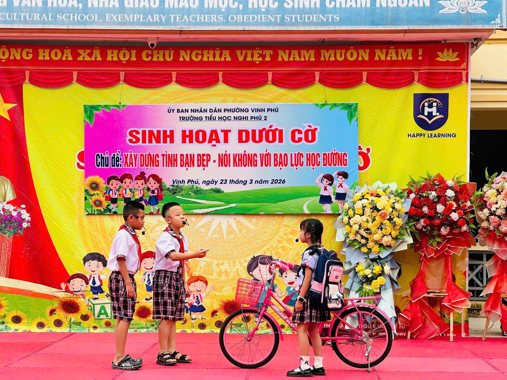 🌺SINH HOẠT DƯỚI CỜ – CHỦ ĐỀ “XÂY DỰNG TÌNH BẠN ĐẸP – NÓI KHÔNG VỚI BẠO LỰC HỌC ĐƯỜNG”🌺