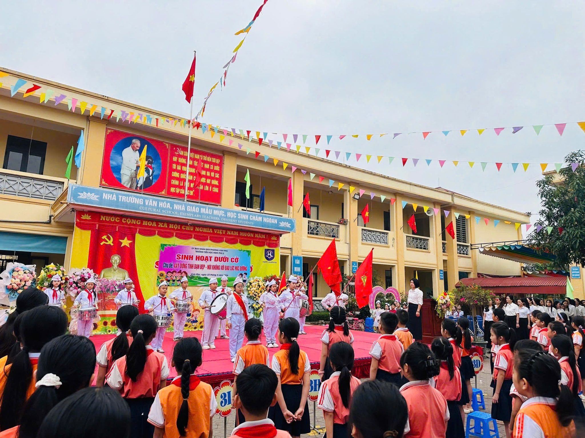 🌺SINH HOẠT DƯỚI CỜ – CHỦ ĐỀ “XÂY DỰNG TÌNH BẠN ĐẸP – NÓI KHÔNG VỚI BẠO LỰC HỌC ĐƯỜNG”🌺