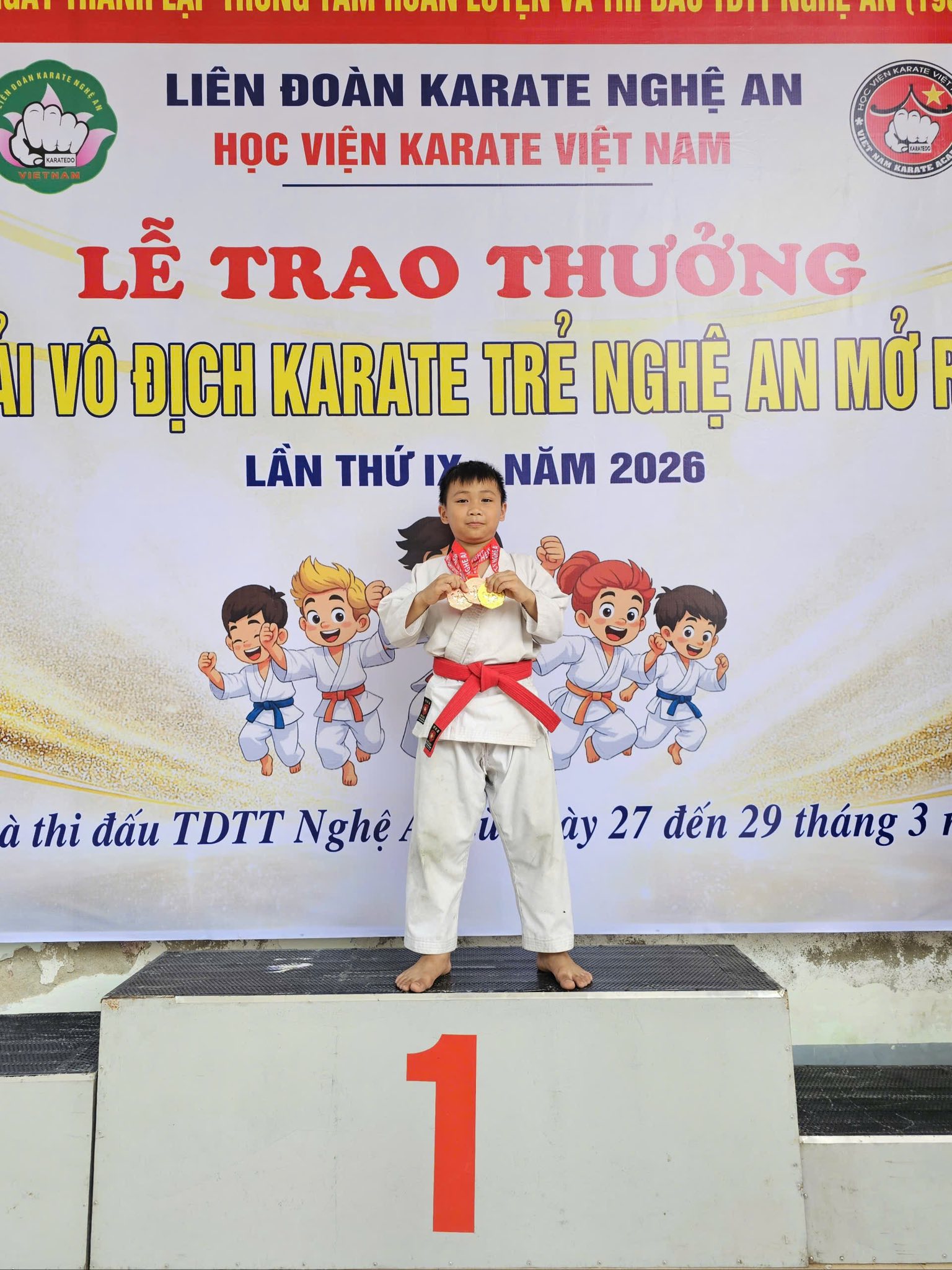 🎉TỰ HÀO CÁC VĐV THAM GIA GIẢI KARATE TRẺ NGHỆ AN MỞ RỘNG LẦN THỨ IX NĂM 2026 🎉